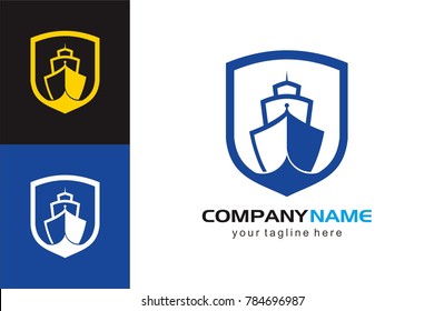 Ship Logo vector illustration boat