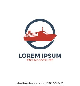 Ship logo vector illustration design. icon