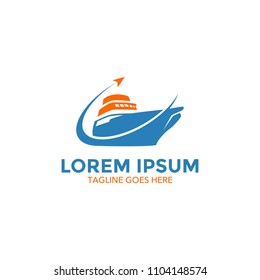 Ship logo vector illustration design. icon