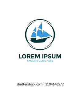 Ship logo vector illustration design. icon