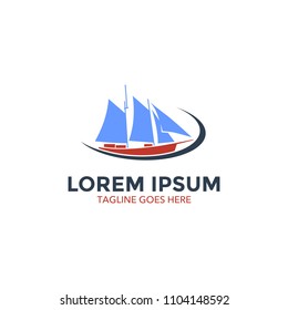 Ship logo vector illustration design. icon