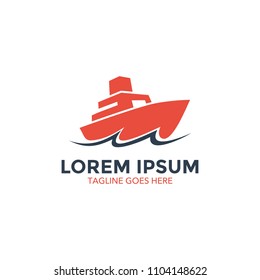 Ship logo vector illustration design. icon