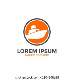 Ship logo vector illustration design. icon