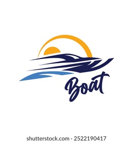  ship logo vector illustration design, Boat logo vector