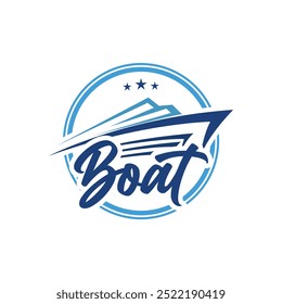  ship logo vector illustration design, Boat logo vector