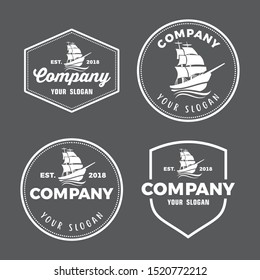 Ship Logo, Vintage Ship Logo