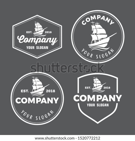 Ship Logo, Vintage Ship Logo