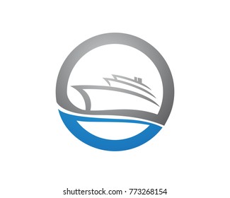Ship logos design icon
