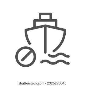 Ship management related icon outline and linear vector.