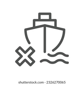 Ship management related icon outline and linear vector.