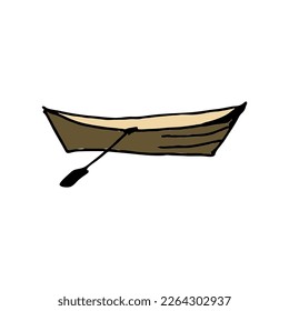 ship. Marine coloring doodle with different nautical elements.