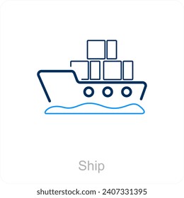 Ship and marine icon concept