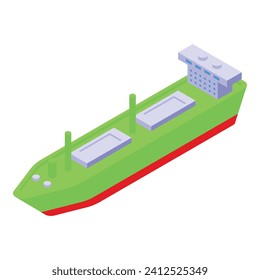 Ship maritime container icon isometric vector. Water delivery. Truck ocean