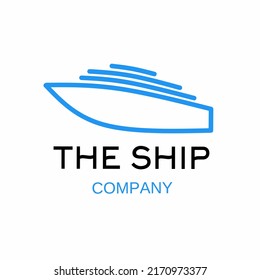 Ship with Minimalist Line Design