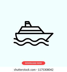 Ship modern vector style. Ship icon concept. Ship sea icon for web and app.