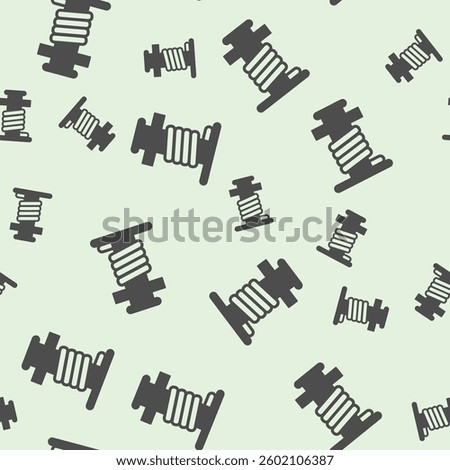 Ship mooring pillar solid seamless pattern, marine port theme. Vector graphics. Pipe pole with rope sign background, filled with glyphs icon