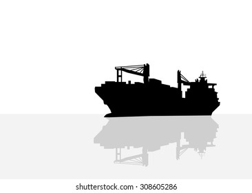 Ship at Morning Sea