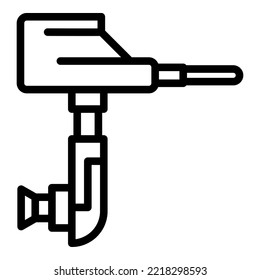 Ship Motor Icon Outline Vector. Boat Engine. Motorboat Propeller