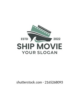 ship movie logo design symbol vector