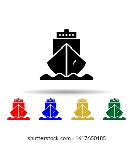ship multi color style icon. Simple glyph, flat vector of web icons for ui and ux, website or mobile application
