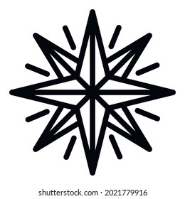 Ship navigation icon. Outline Ship navigation vector icon for web design isolated on white background