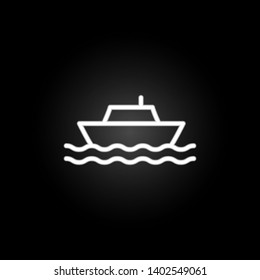 Ship neon icon. Elements of summer set. Simple icon for websites, web design, mobile app, info graphics