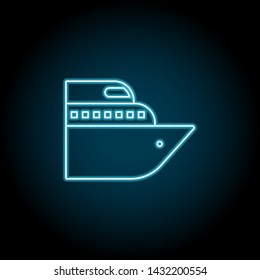 ship neon icon. Simple thin line, outline vector of universal icons for UI and UX, website or mobile application
