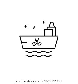 Ship nuclear naval icon. Simple line outline vector of nuclear energy icons for ui and ux website or mobile application