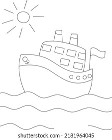 barco en arte y diseño oceánicos