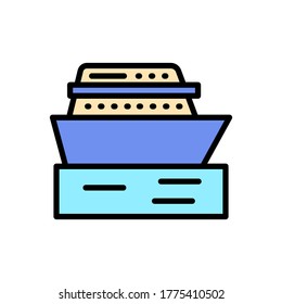 Ship, ocean icon. Simple color with outline vector elements of vacation icons for ui and ux, website or mobile application