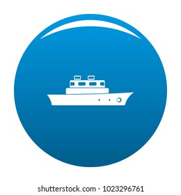 Ship ocean icon vector blue circle isolated on white background 