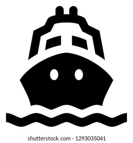 Ship Ocean Liner Vector Icon