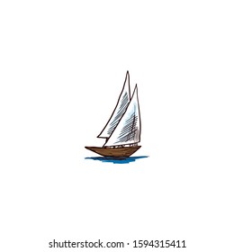 Ship with ocean liner vector.illustration