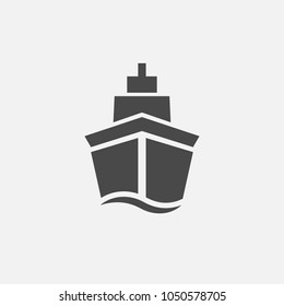 ship on sea vector icon eps10