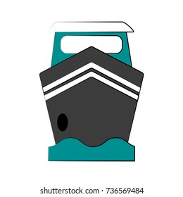 ship on water frontview icon image