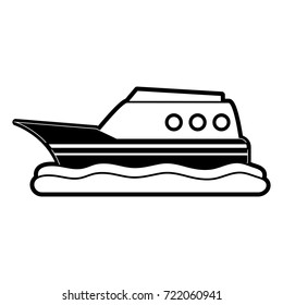 Ship On Water Sideview Icon Image 