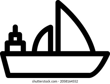 Diseño de icono de esquema de envío
