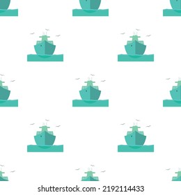 Ship pattern seamless background texture repeat wallpaper geometric vector