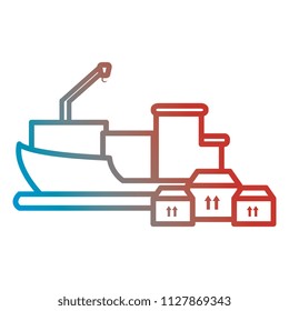ship with pile boxes delivery service
