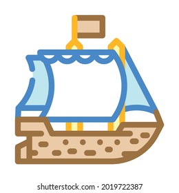 Vektorgrafik von Piratenfarben. Piratenzeichen. einzelne Symbolillustration