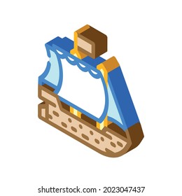 ship pirate isometric icon vector. ship pirate sign. isolated symbol illustration