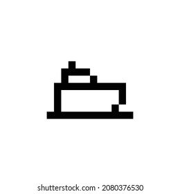 ship pixel perfect icon design. Flat style design isolated on white background. Vector illustration