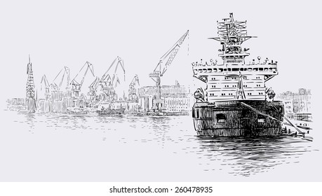 ship in a port