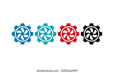 Vektor-Vektorgrafik-Design des Schiffsschraubenpropellers
