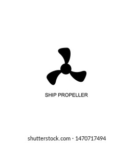 ship propeller icon vector black design