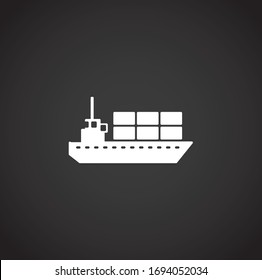 Ship related icon on background for graphic and web design. Creative illustration concept symbol for web or mobile app.