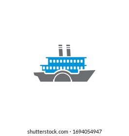 Ship related icon on background for graphic and web design. Creative illustration concept symbol for web or mobile app.