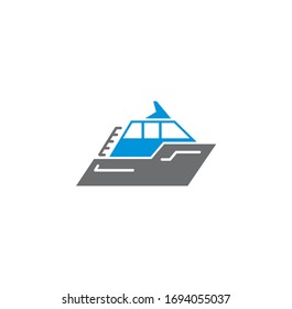 Ship related icon on background for graphic and web design. Creative illustration concept symbol for web or mobile app.