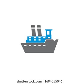 Ship related icon on background for graphic and web design. Creative illustration concept symbol for web or mobile app.