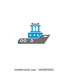 Ship related icon on background for graphic and web design. Creative illustration concept symbol for web or mobile app.